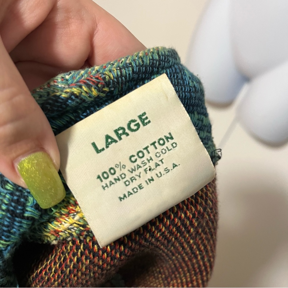 Vintage Sugar Street Weavers Tapestry Cardigan Cottage Water Size Large 100% - Picture 8 of 9